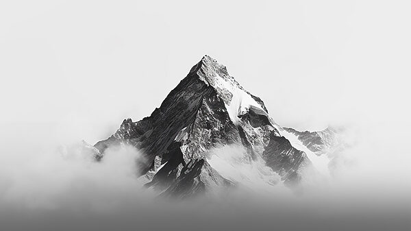 Mountain with snow on top Mountain with snow on top