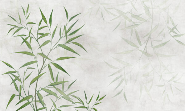 Green leaves on a white background Green leaves on a white background