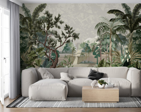 Painting of a forest Painting of a forest