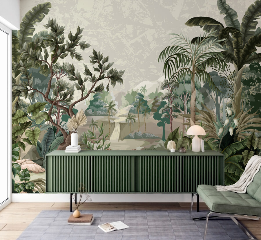 Painting of a forest Painting of a forest