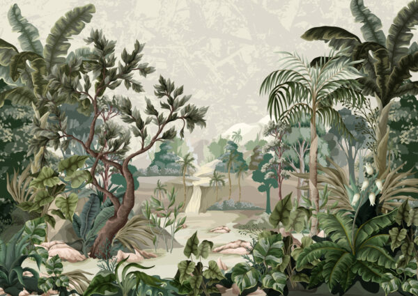 Painting of a forest Painting of a forest
