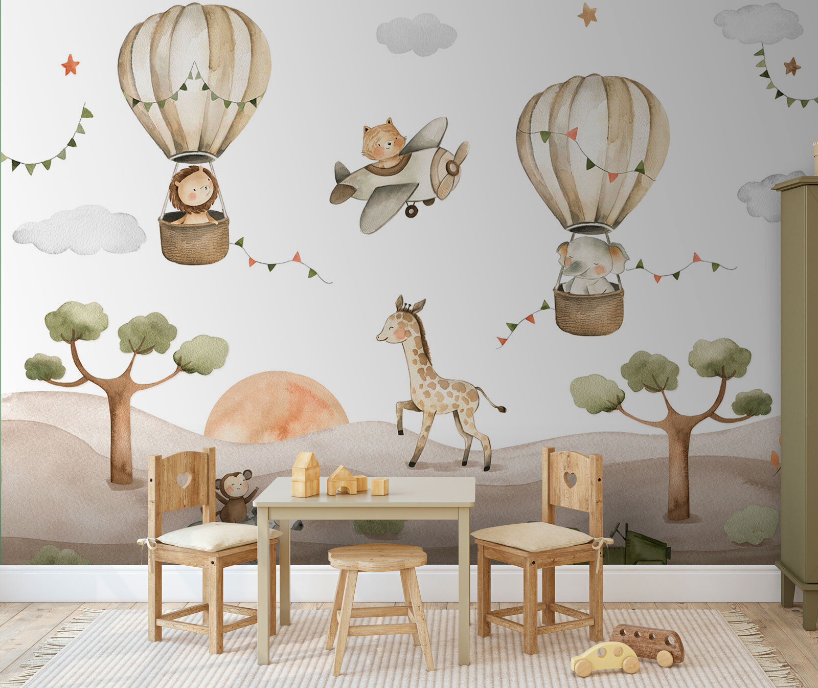 Group of animals in a desert Group of animals in a desert