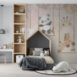 Wall murals Group of animals on swings