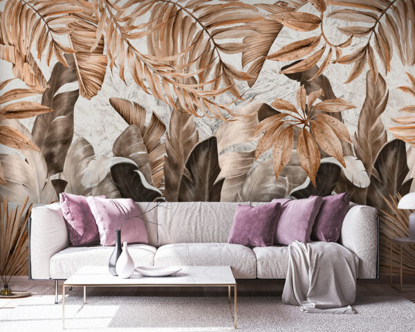 Tropical leaves in earthy tones Tropical leaves in earthy tones