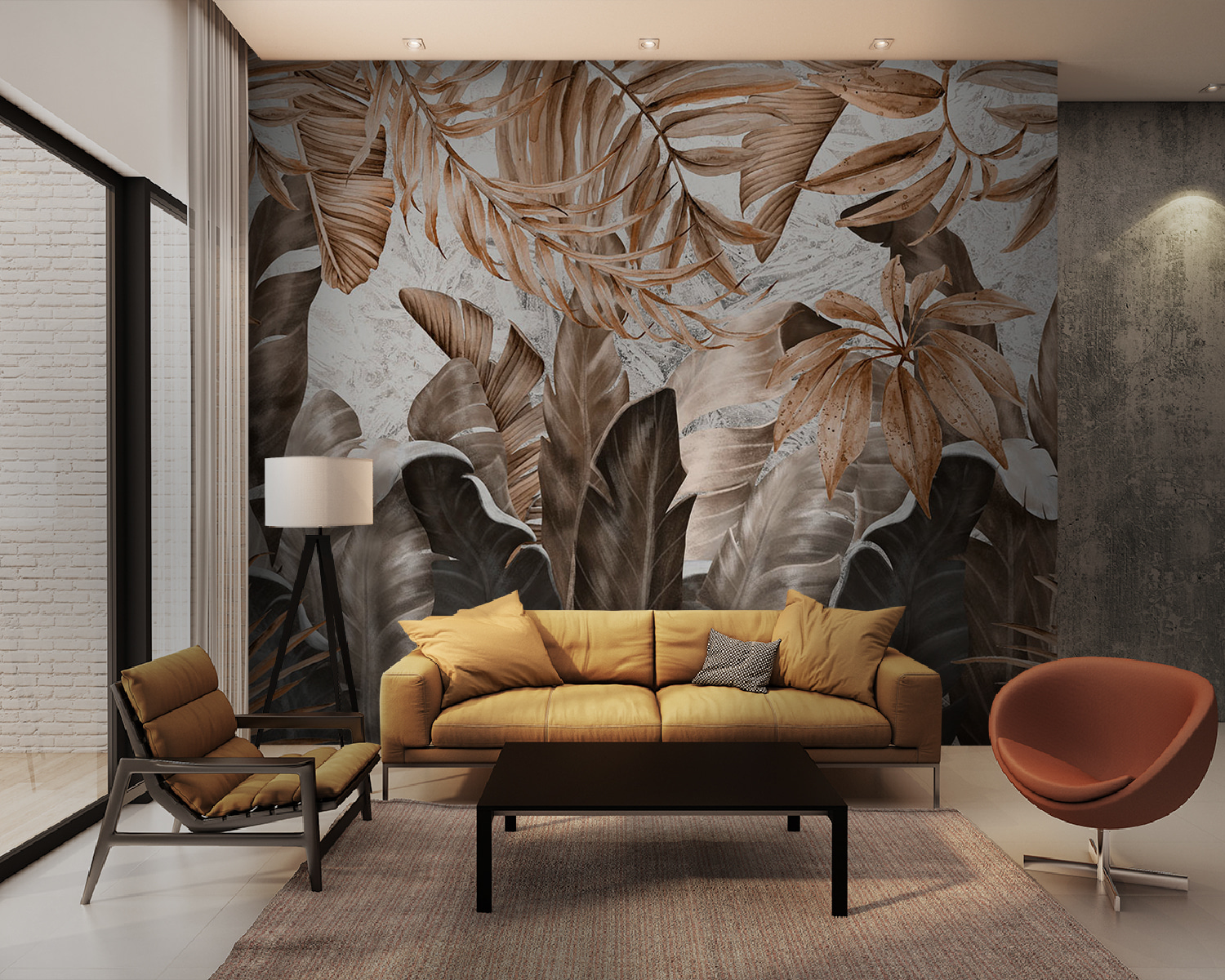 Tropical leaves in earthy tones Tropical leaves in earthy tones