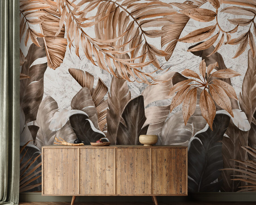 Tropical leaves in earthy tones Tropical leaves in earthy tones