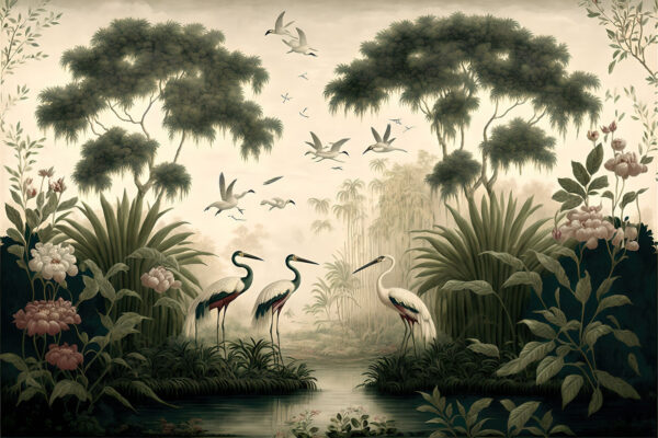 Birds in a river Birds in a river