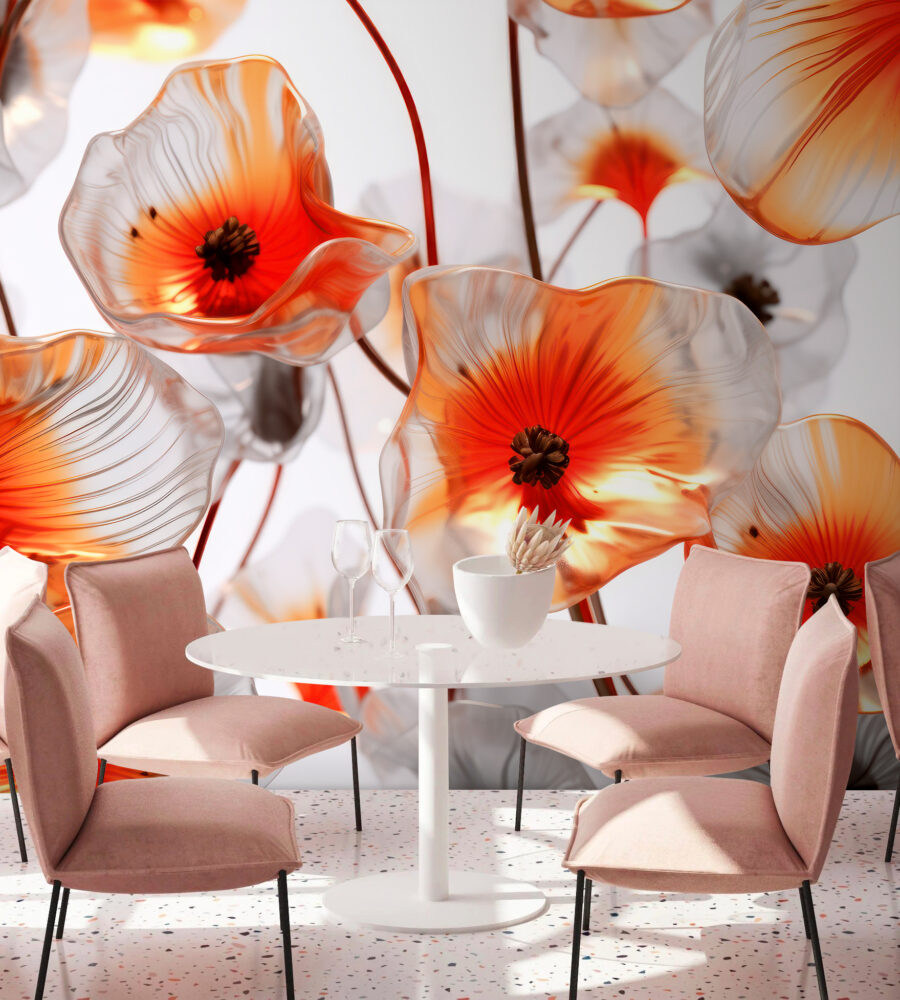 Wall murals Group of glass flowers - Image 4