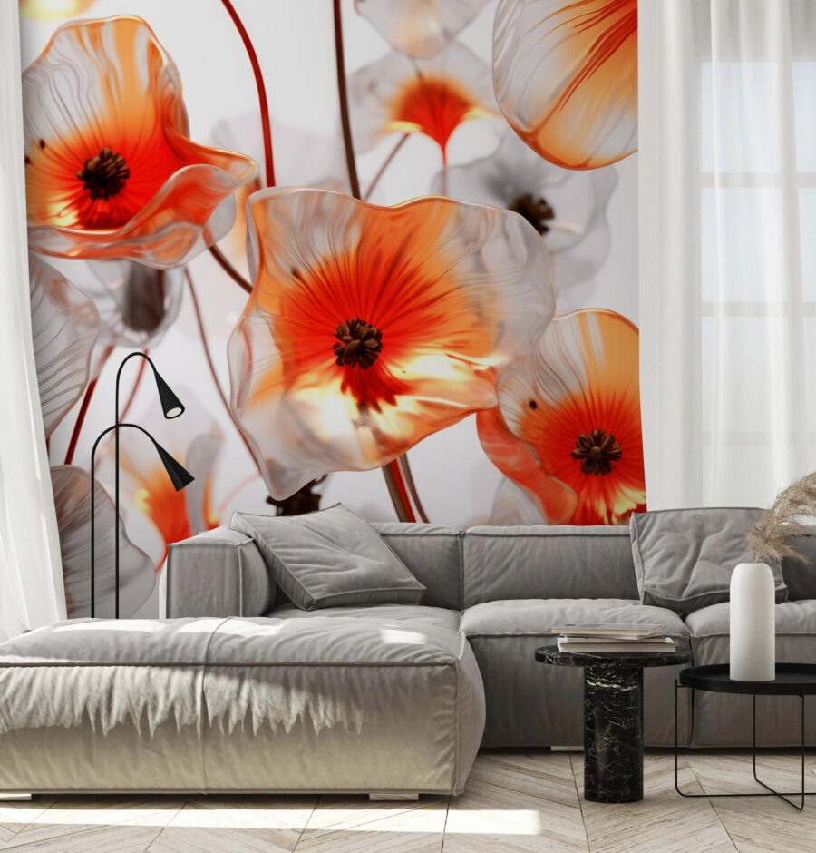Wall murals Group of glass flowers - Image 3