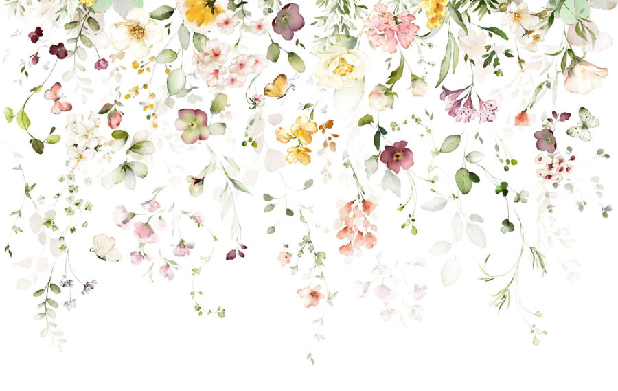 Wall murals Painting of flowers and leaves - Image 6
