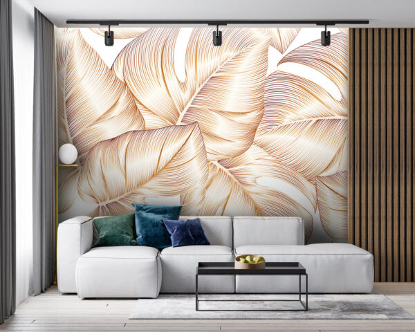 Elegant foliage pattern in soft hues Elegant foliage pattern in soft hues