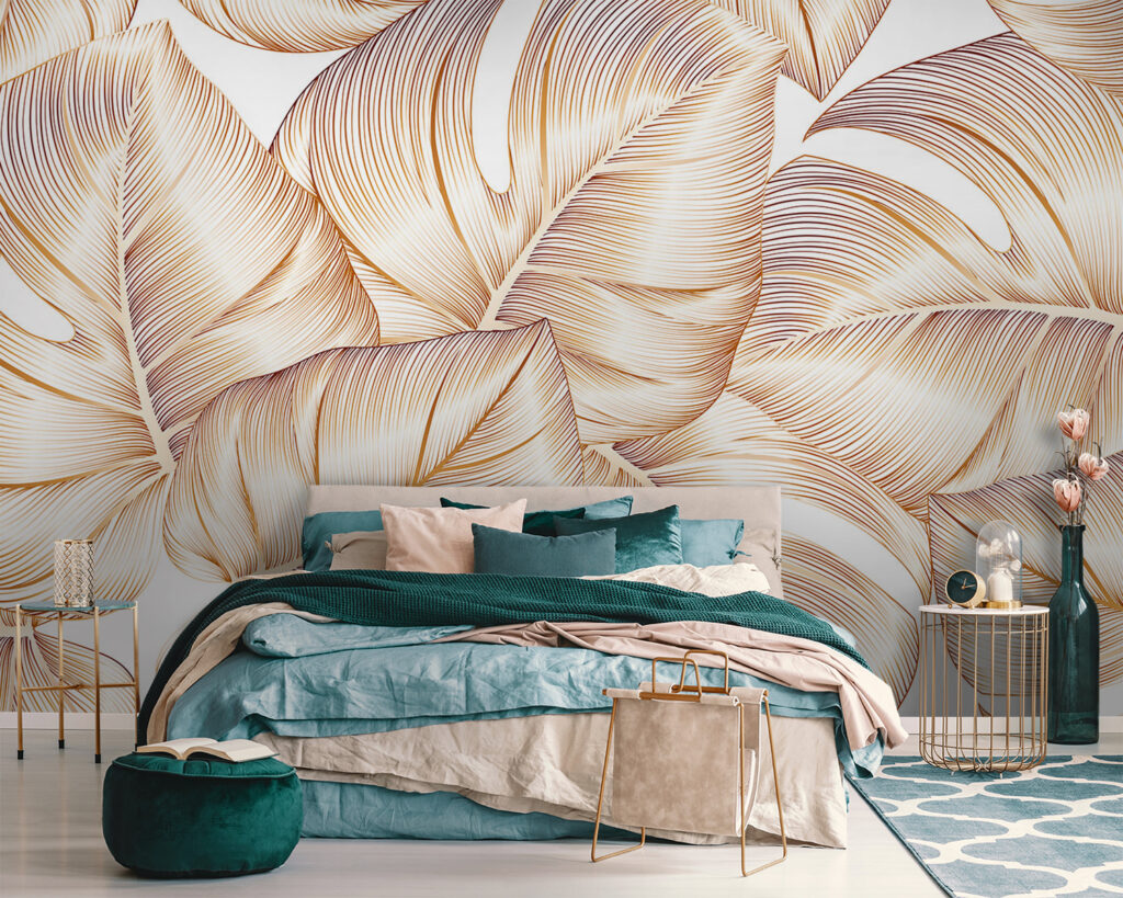 Elegant foliage pattern in soft hues Elegant foliage pattern in soft hues