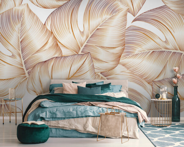Elegant foliage pattern in soft hues Elegant foliage pattern in soft hues