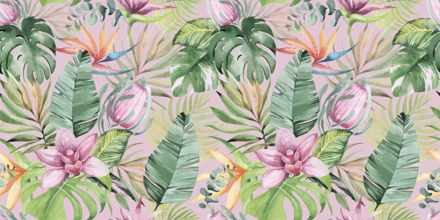 Pattern of tropical leaves and flowers u95465p 900x450 - Pattern of tropical leaves and flowers - tegory