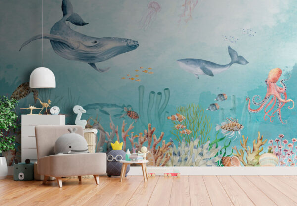 Watercolor of a sea life Watercolor of a sea life