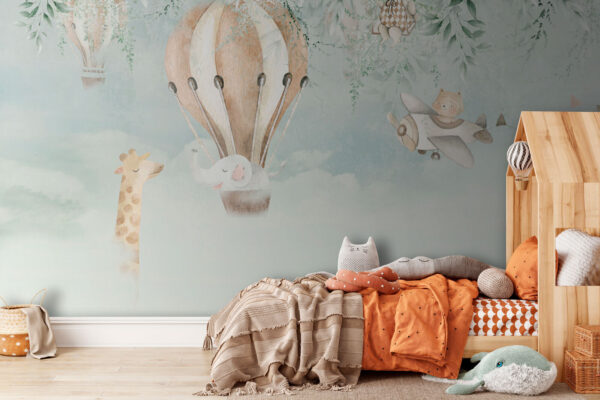 Painting of animals flying in the sky Painting of animals flying in the sky