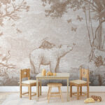 Wall murals Bear and animals in a forest