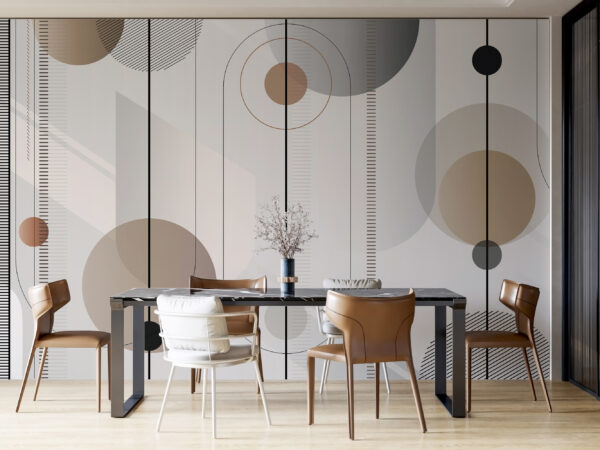 Abstract geometric shapes in soft tones