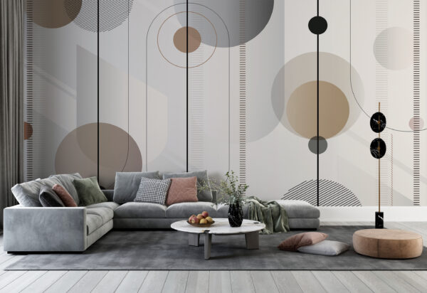 Abstract geometric shapes in soft tones