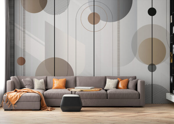 Abstract geometric shapes in soft tones