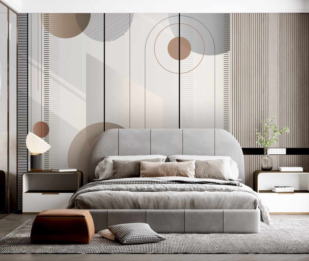 Abstract geometric shapes in soft tones