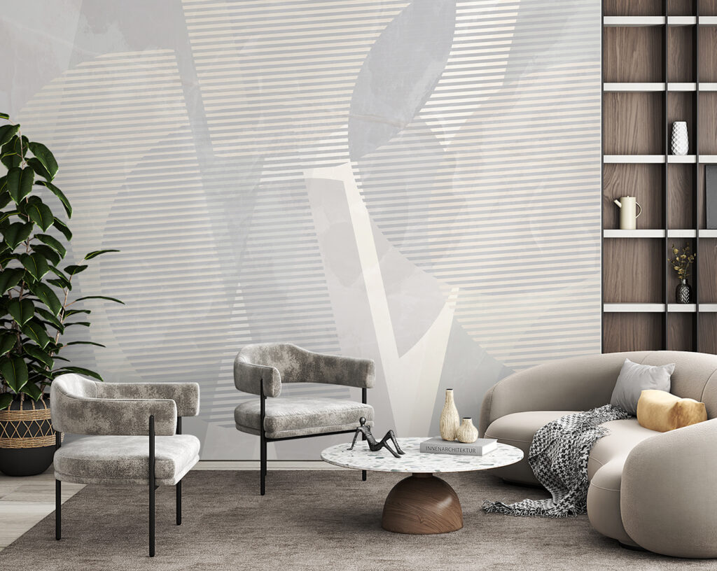 Grey and white abstract art Grey and white abstract art