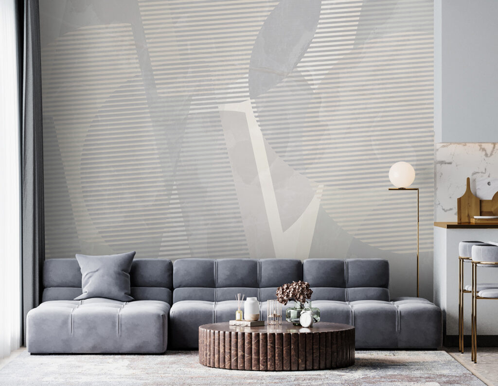 Grey and white abstract art Grey and white abstract art