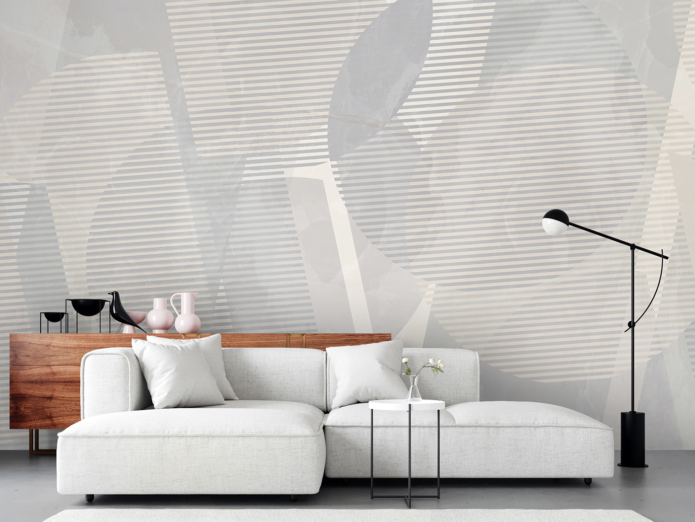 Grey and white abstract art Grey and white abstract art