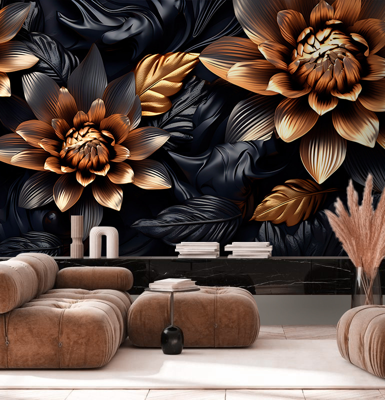 Bronze blooms in midnight shadows.
