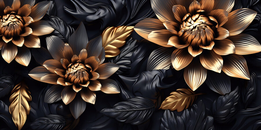 Bronze blooms in midnight shadows.