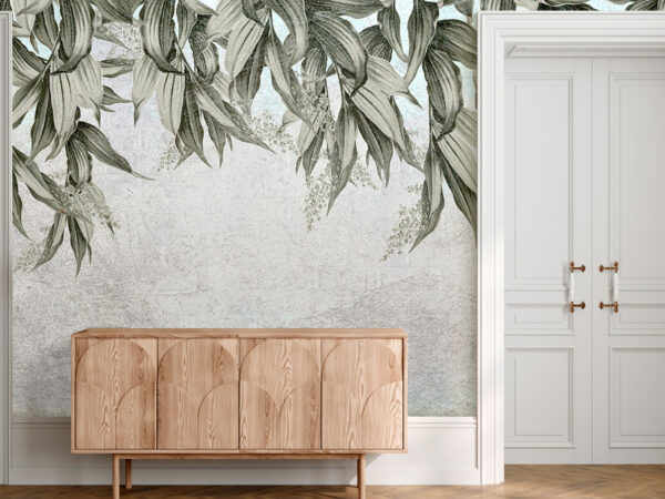 Elegant leaves against a textured backdrop Elegant leaves against a textured backdrop