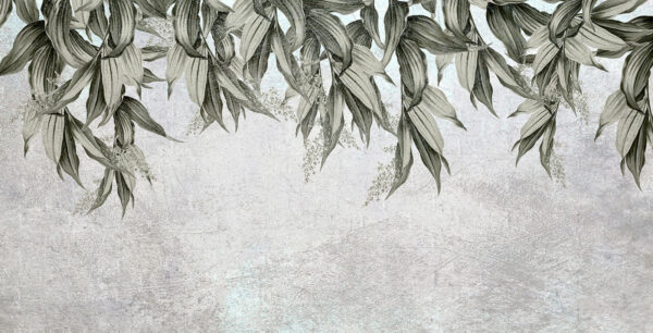 Elegant leaves against a textured backdrop Elegant leaves against a textured backdrop