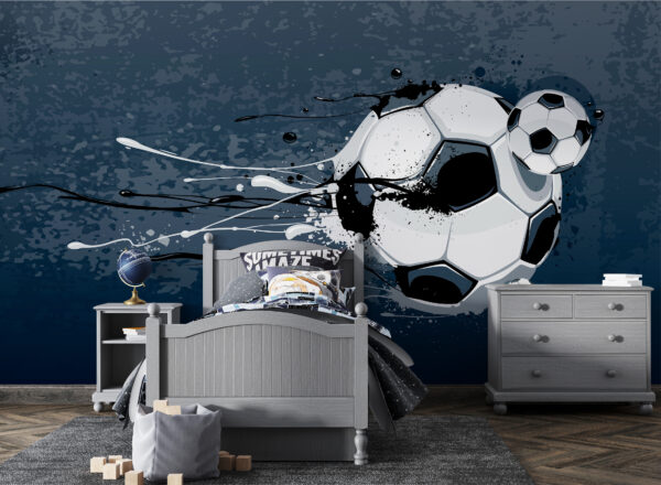 Football ball with splashes of paint Football ball with splashes of paint