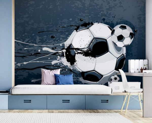 Football ball with splashes of paint Football ball with splashes of paint