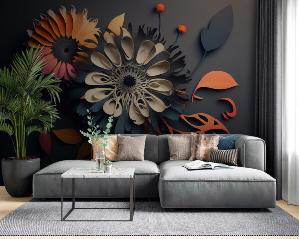 A paper cut out flowers A paper cut out flowers