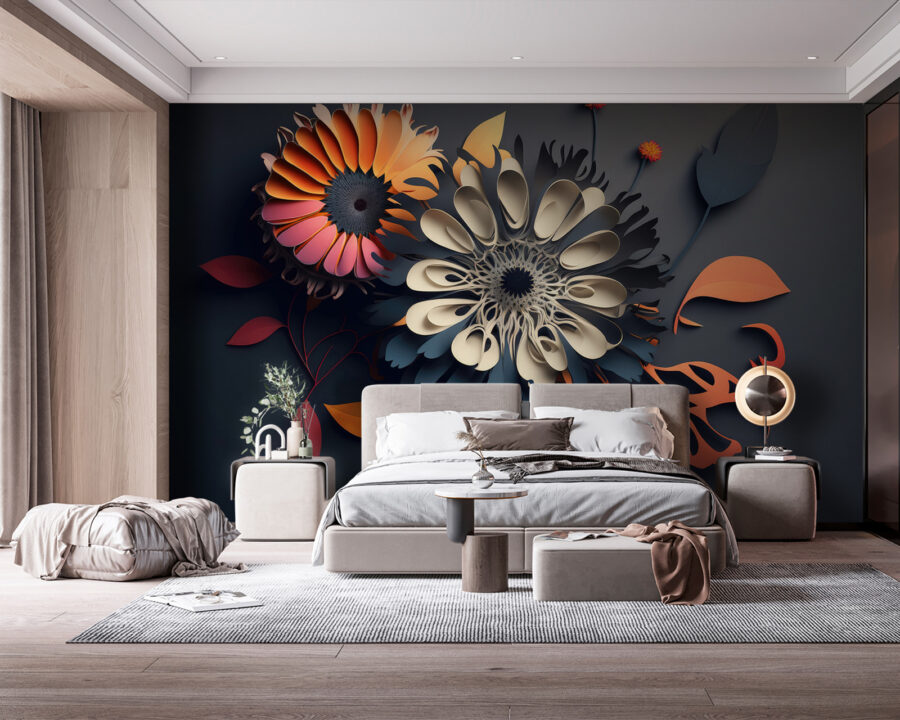 A paper cut out flowers