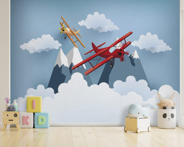 Two planes flying in the air Two planes flying in the air