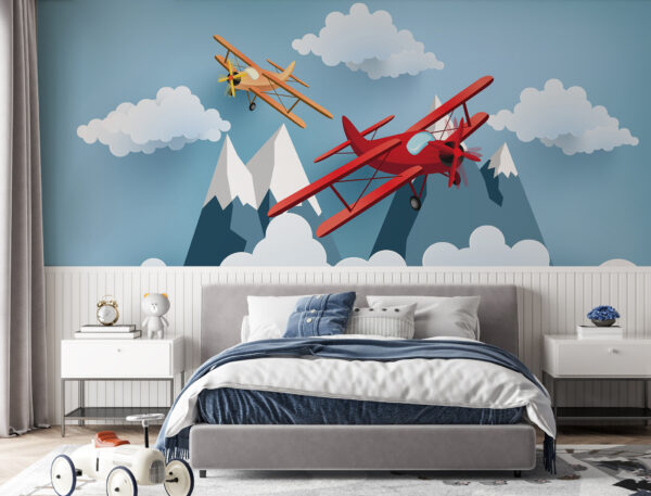 Two planes flying in the air Two planes flying in the air