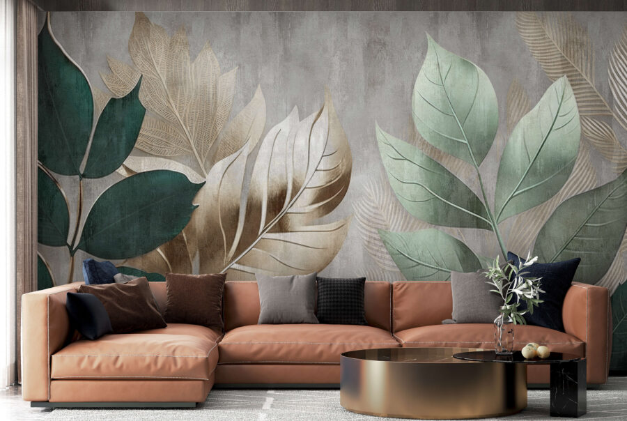 Elegant foliage against a textured background.