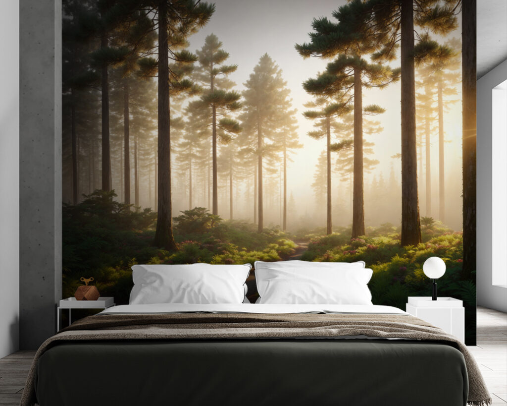 Path through a forest with trees and plants Path through a forest with trees and plants