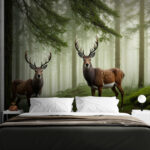 Wall murals Two deer in a forest
