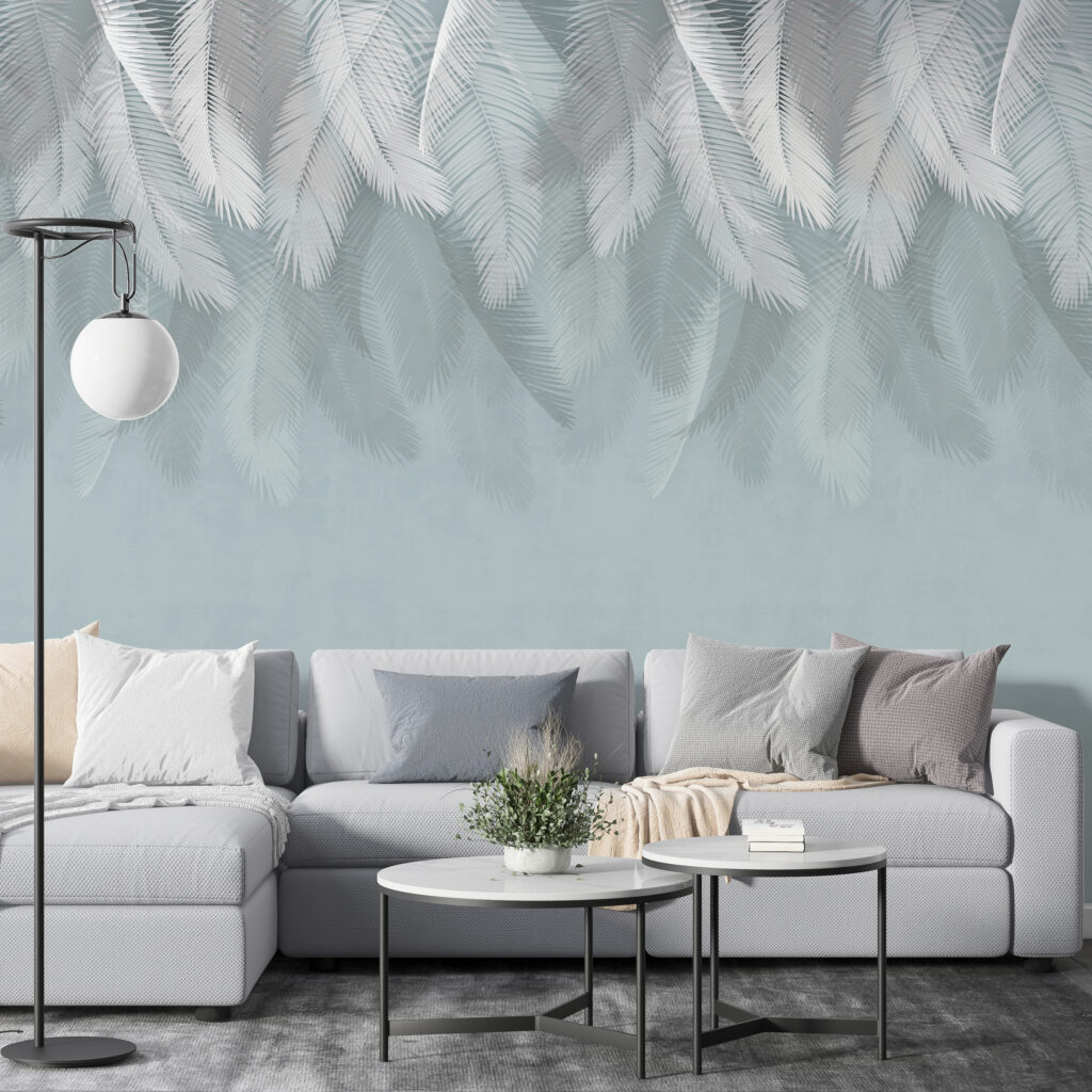 White feathers on a blue background u94466pig1m 1024x1024 - White feathers on a blue background - tegory