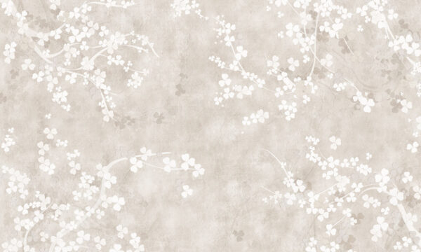 White flowers on a beige background White flowers on a beige background