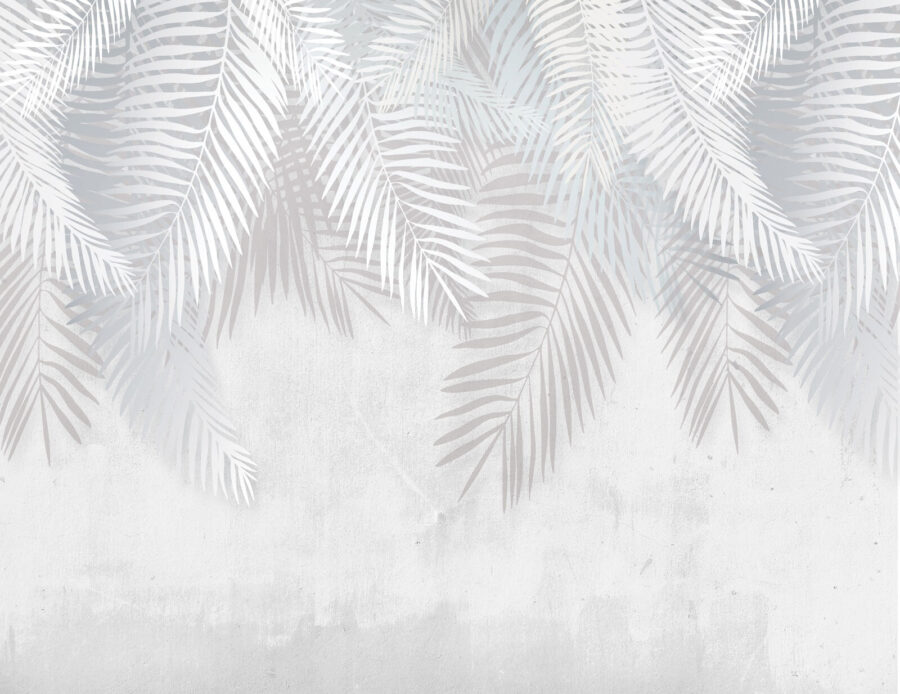 White leaves on a gray background White leaves on a gray background