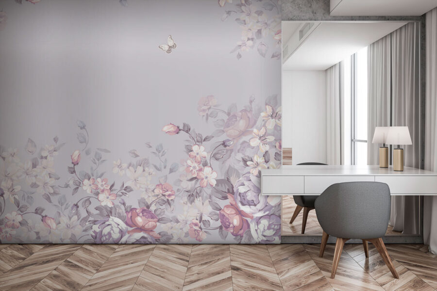 Floral pattern with butterflies u94441pib1m 900x600 - Floral pattern with butterflies - tegory
