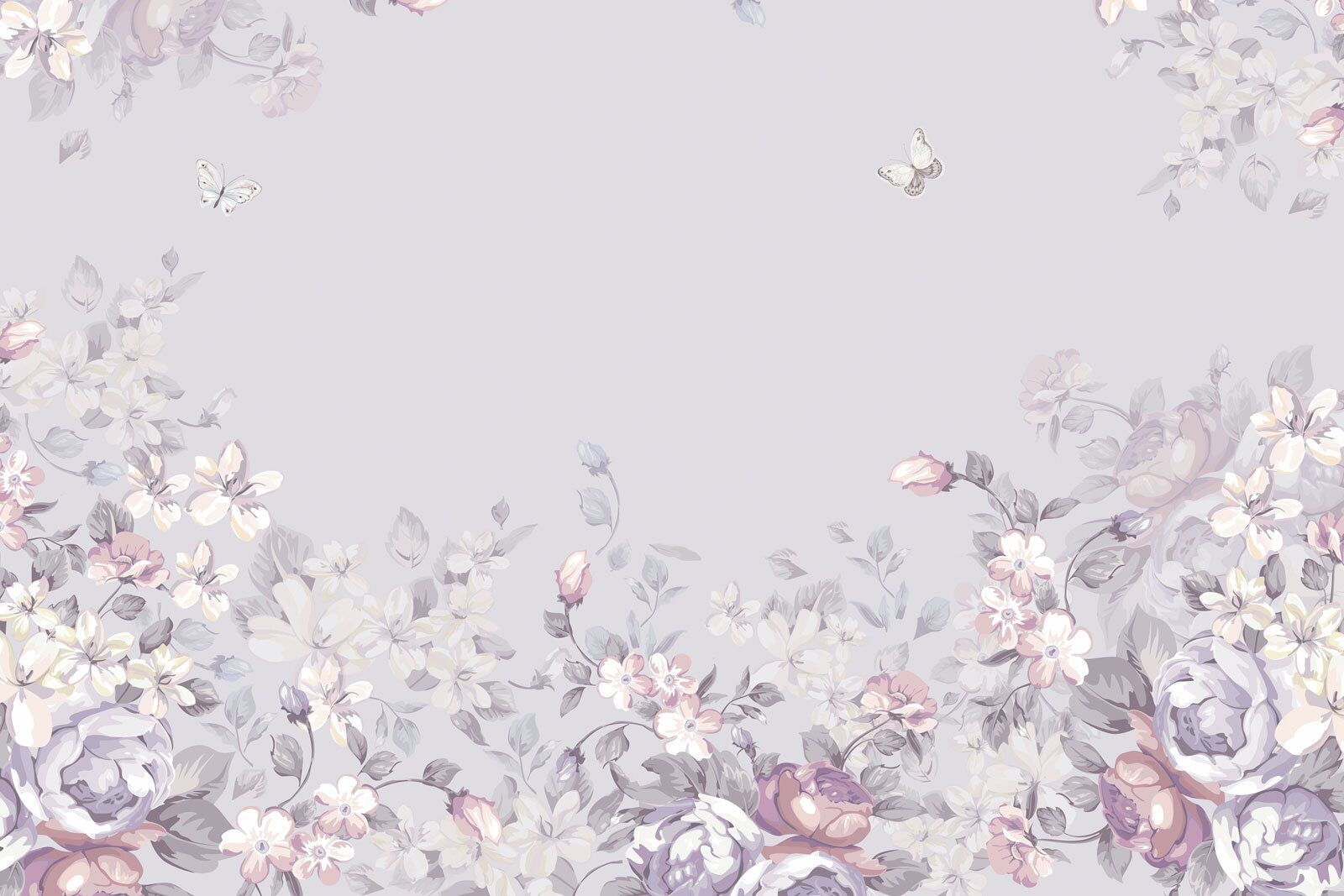 Floral pattern with butterflies u94441p - Floral pattern with butterflies - tegory