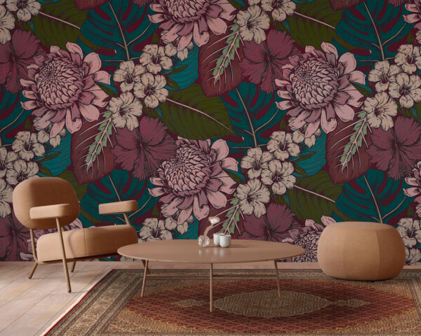 Pattern of flowers and leaves Pattern of flowers and leaves