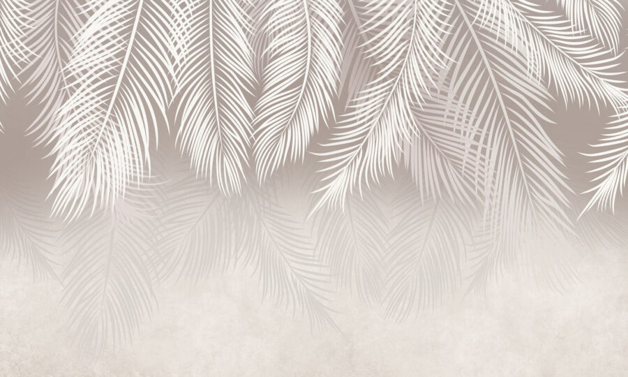 White leaves on a white background