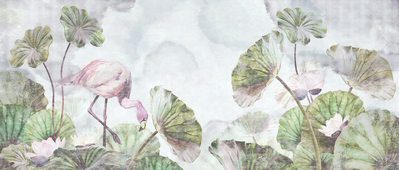 u94357p - Flamingo and leaves - tegory