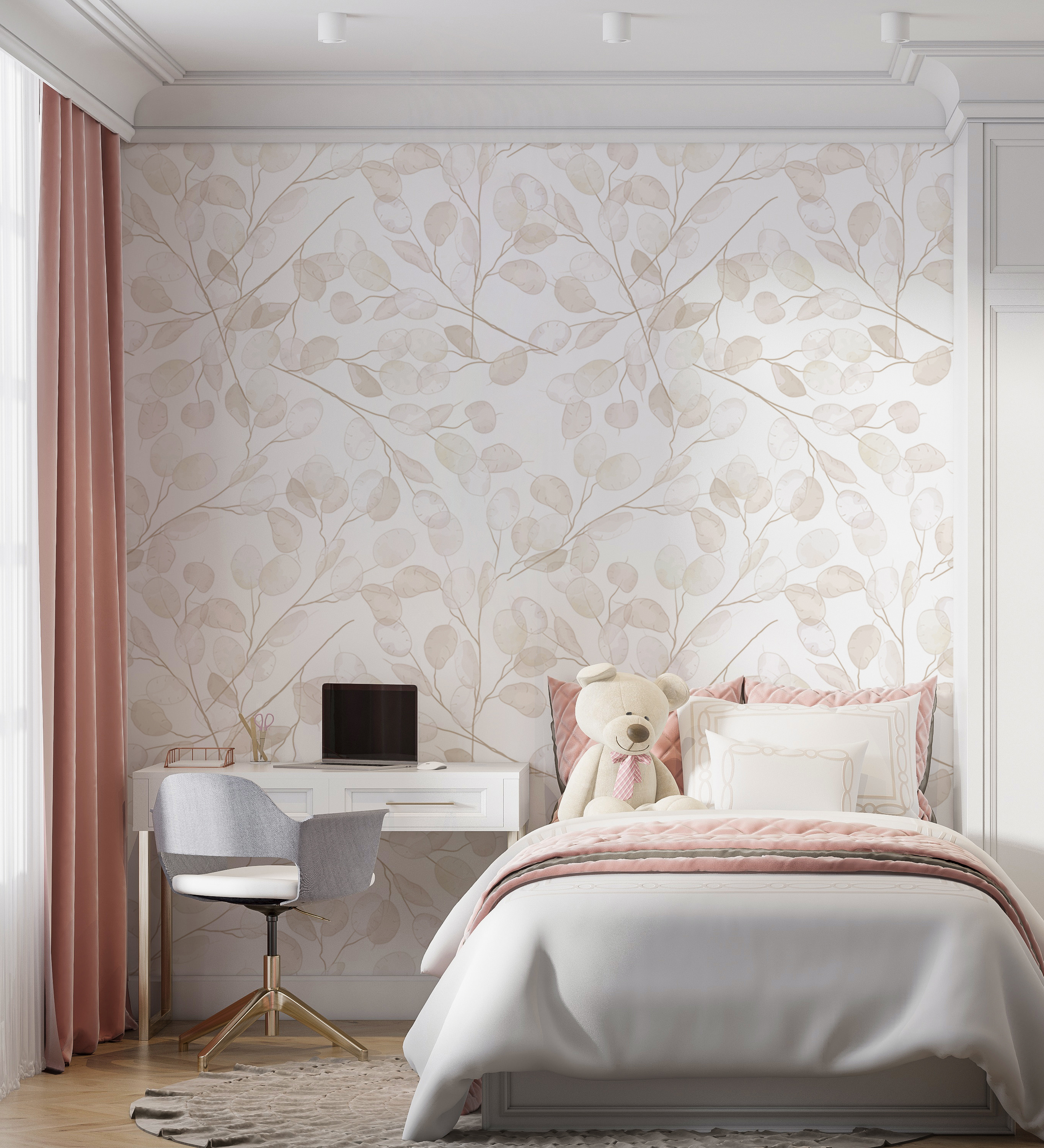 Pattern of white leaves Pattern of white leaves